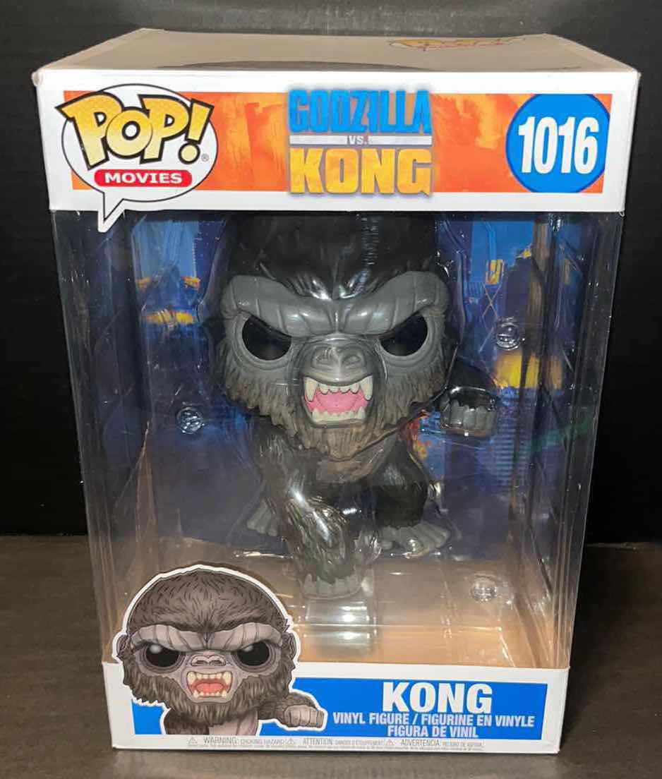 Photo 1 of NEW FUNKO POP! MOVIES VINYL FIGURE, #1016 GODZILLA VS KONG “KONG” (10” FIGURE)