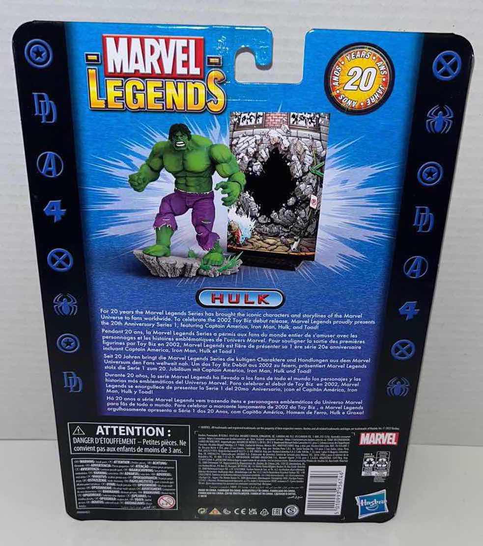 Photo 3 of NEW HASBRO MARVEL LEGENDS 20 YEARS ACTION FIGURE, “HULK”