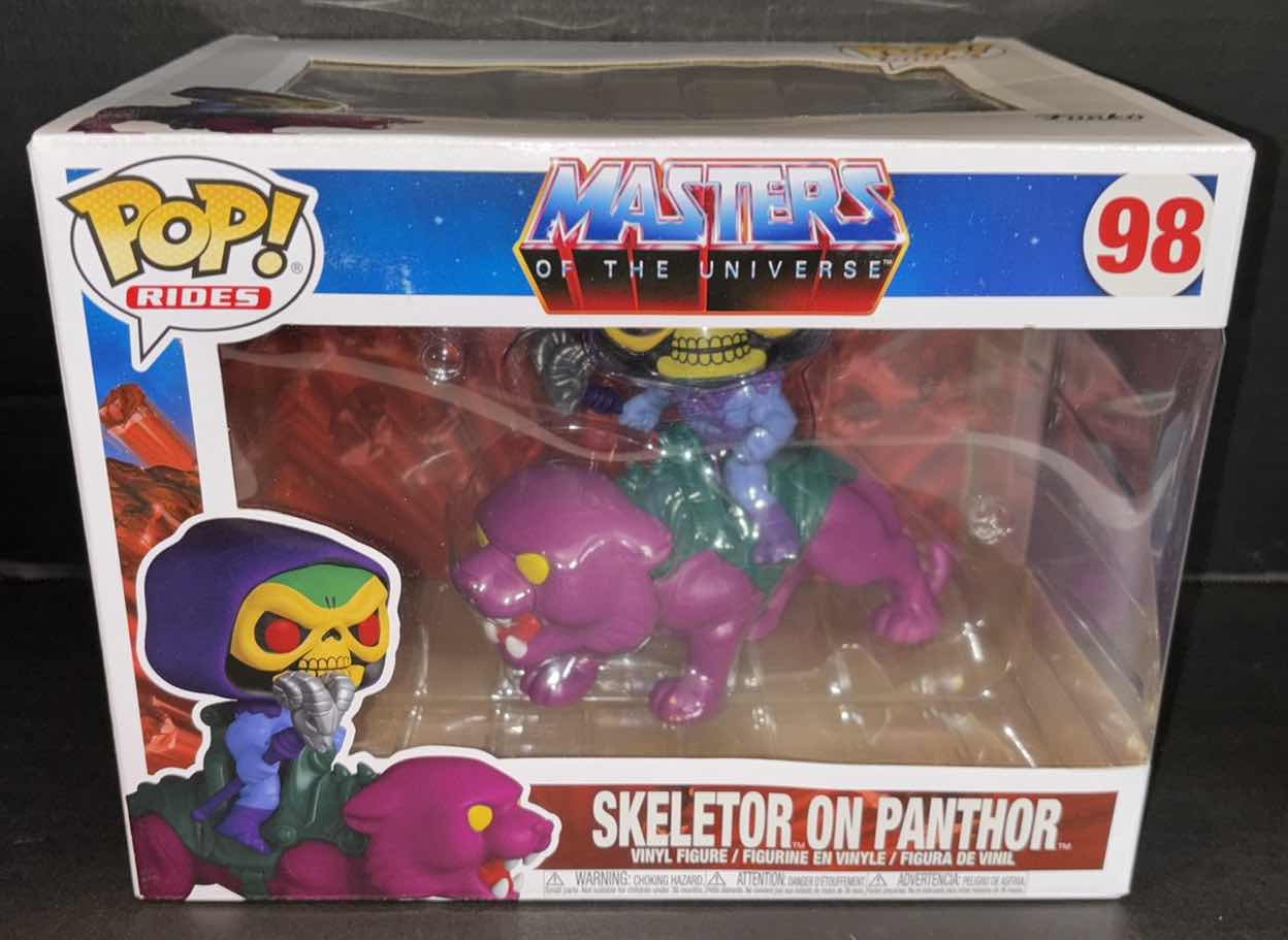 Photo 2 of NEW FUNKO POP! RIDES VINYL FIGURE, #98 MASTERS OF THE UNIVERSE SKELETOR ON PANTHOR $50.00