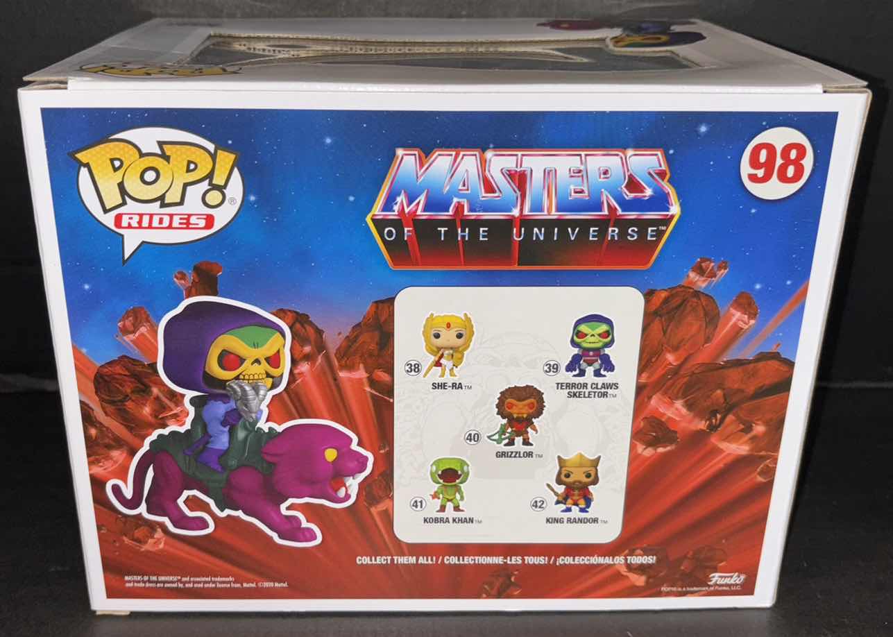 Photo 4 of NEW FUNKO POP! RIDES VINYL FIGURE, #98 MASTERS OF THE UNIVERSE SKELETOR ON PANTHOR $50.00