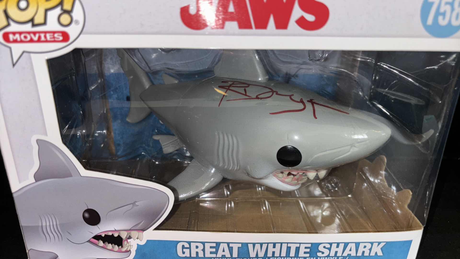 Photo 1 of NEW FUNKO POP! MOVIES VINYL FIGURE, RICHARD DREYFUSS SIGNED #758 JAWS GREAT WHITE SHARK