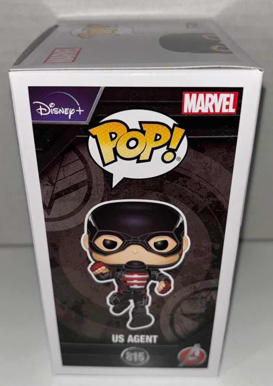 Photo 2 of NEW FUNKO POP! MARVEL STUDIOS VINYL FIGURE, THE FALCON AND THE WINTER SOLDIER #815 US AGENT 