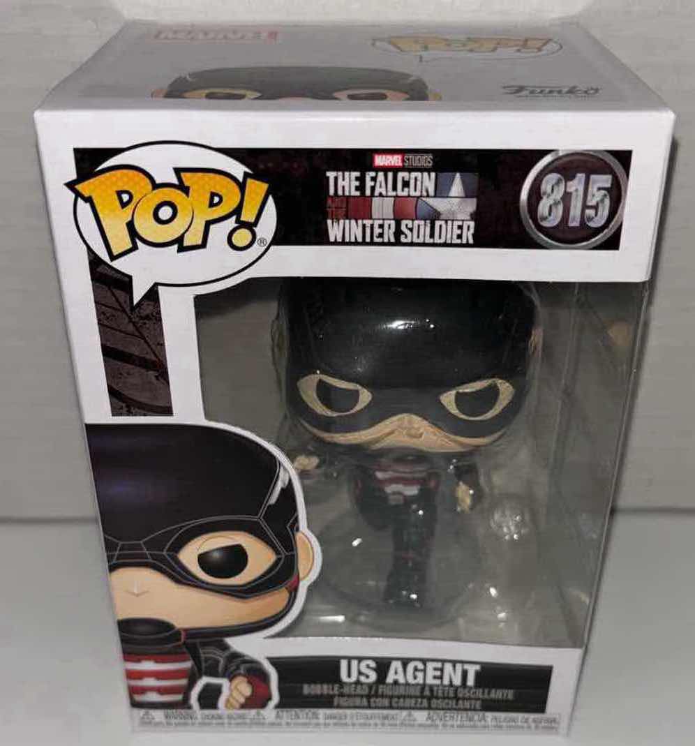 Photo 1 of NEW FUNKO POP! MARVEL STUDIOS VINYL FIGURE, THE FALCON AND THE WINTER SOLDIER #815 US AGENT 