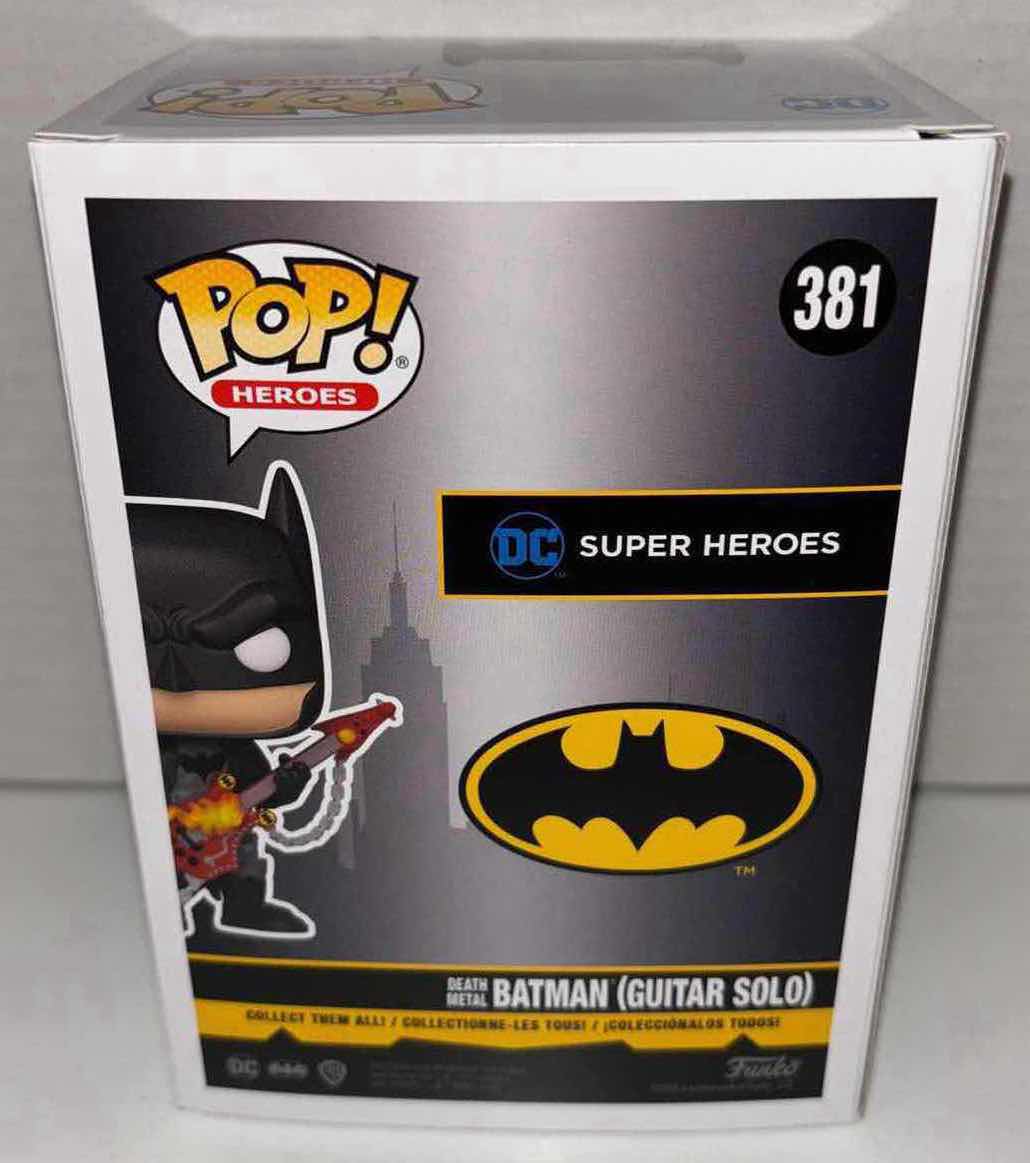 Photo 3 of NEW FUNKO POP! HEROES VINYL FIGURE, BATMAN #381 DEATH METAL BATMAN (GUITAR SOLO)