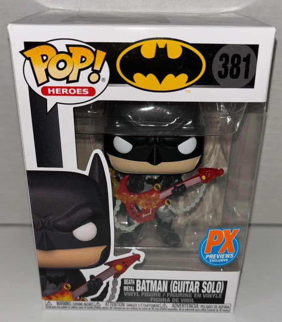 Photo 1 of NEW FUNKO POP! HEROES VINYL FIGURE, BATMAN #381 DEATH METAL BATMAN (GUITAR SOLO)