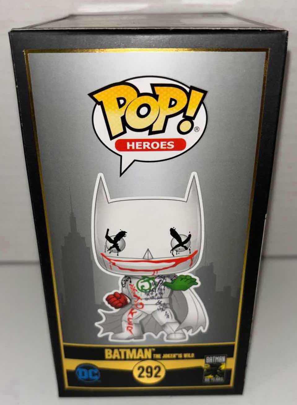 Photo 2 of NEW FUNKO POP! HEROES VINYL FIGURE, LIMITED EDITION BATMAN 80 YEARS #292 BATMAN THE JOKER IS WILD