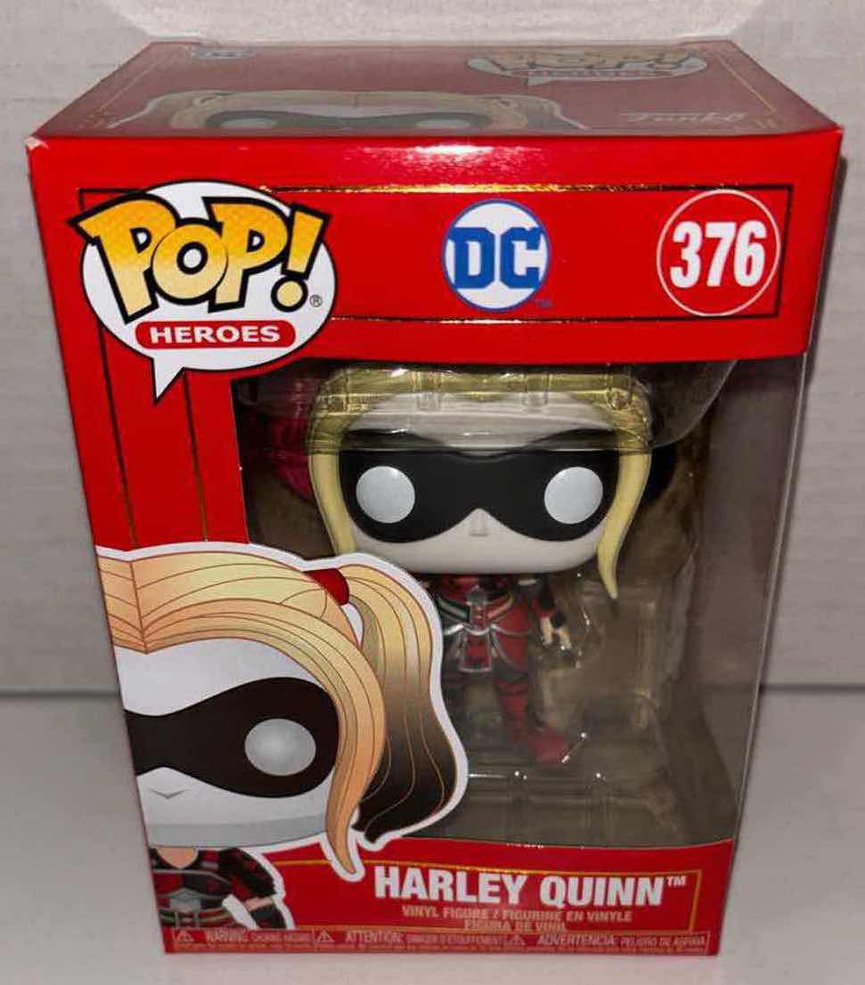 Photo 1 of NEW FUNKO POP! HEROES VINYL FIGURE, DC #376 HARLEY QUINN