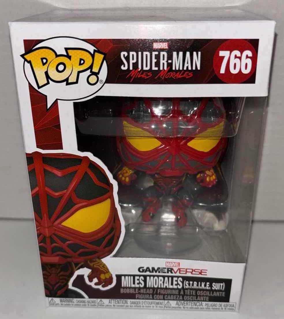 Photo 1 of NEW FUNKO POP! MARVEL GAMERVERSE VINYL FIGURE, SPIDER-MAN #766 MILES MORALES (S.T.R.I.K.E. SUIT)