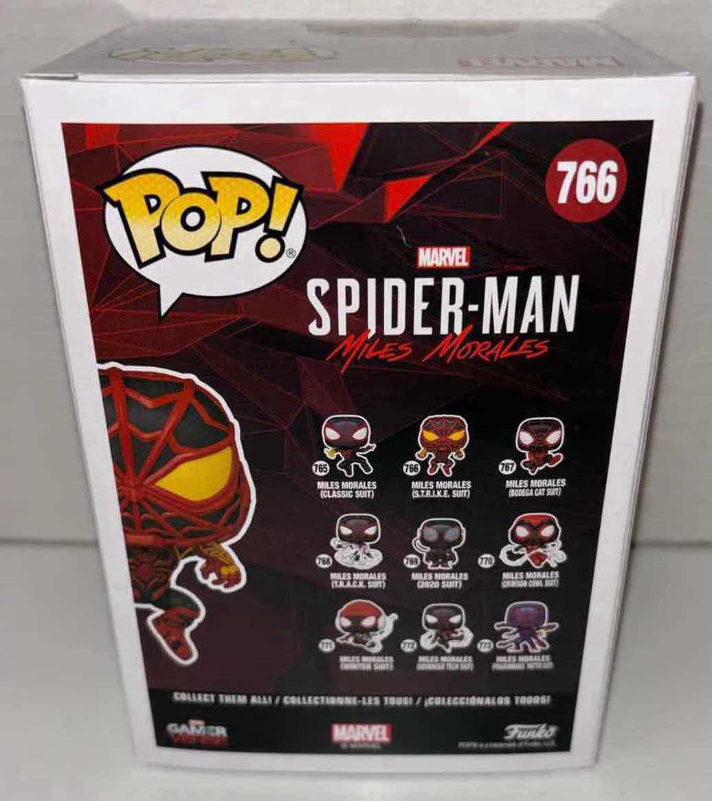 Photo 3 of NEW FUNKO POP! MARVEL GAMERVERSE VINYL FIGURE, SPIDER-MAN #766 MILES MORALES (S.T.R.I.K.E. SUIT)