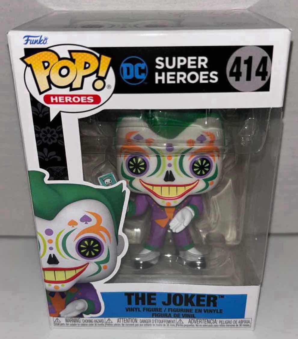 Photo 1 of NEW FUNKO POP! HEROES VINYL FIGURE, DC SUPER HEROES #414 THE JOKER