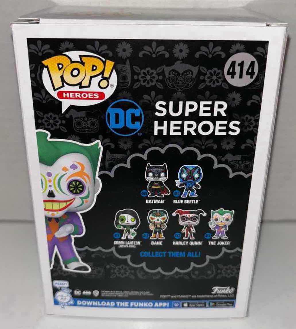 Photo 3 of NEW FUNKO POP! HEROES VINYL FIGURE, DC SUPER HEROES #414 THE JOKER