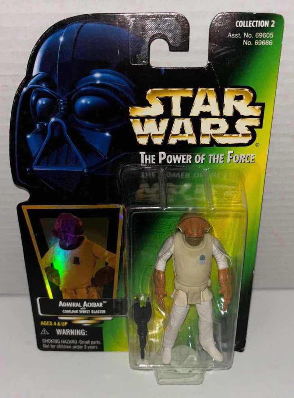 Photo 1 of NEW KENNER STAR WARS THE POWER OF THE FORCE ACTION FIGURE, ADMIRAL ACKBAR W COMLINK WRIST BLASTER