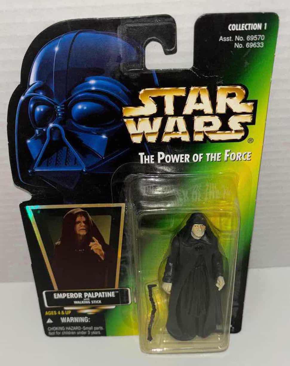 Photo 1 of NEW KENNER STAR WARS THE POWER OF THE FORCE ACTION FIGURE, EMPEROR PALPATINE W WALKING STICK