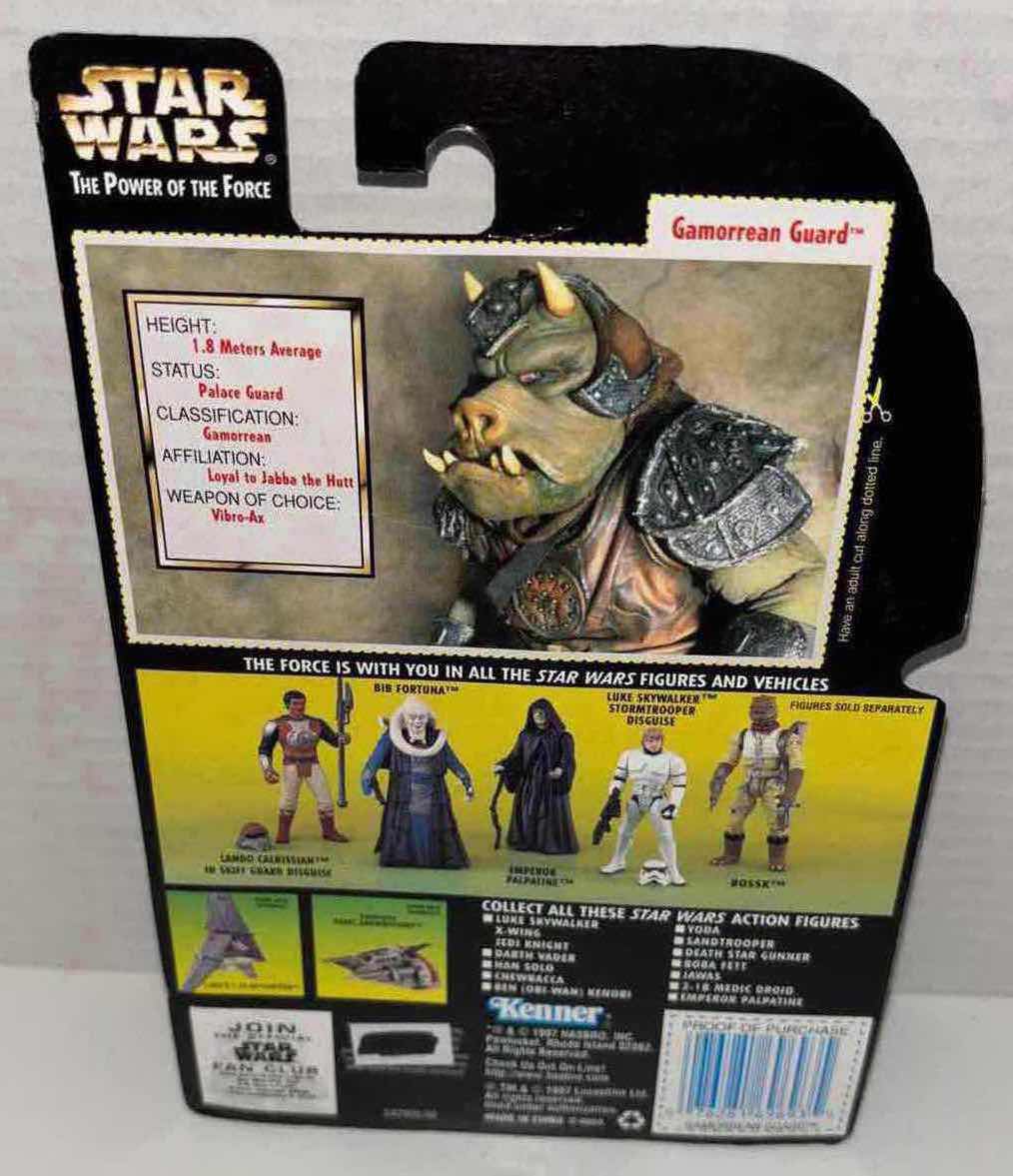 Photo 3 of NEW KENNER STAR WARS THE POWER OF THE FORCE ACTION FIGURE, GAMORREAN GUARD W VIBRO-AX