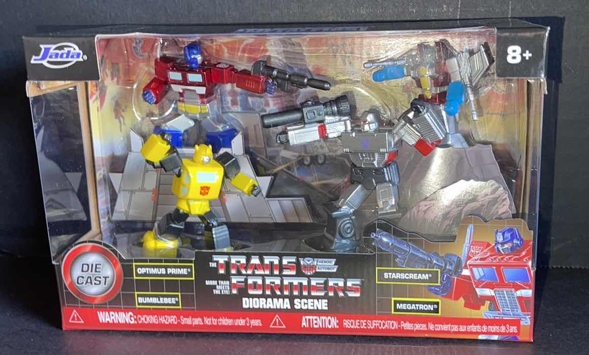 Photo 1 of NEW JADA TOYS METALFIGS THE TRANSFORMERS DIORAMA SCENE