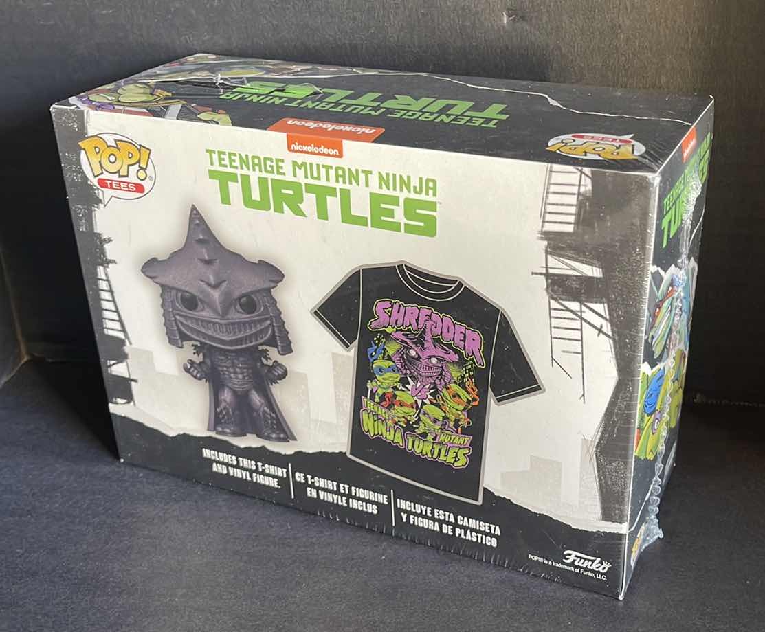 Photo 2 of NEW FUNKO POP TEES TMNT SHREDDER DIAMOND COLLECTION VINYL FIGURE & UNISEX T-SHIRT (XL)