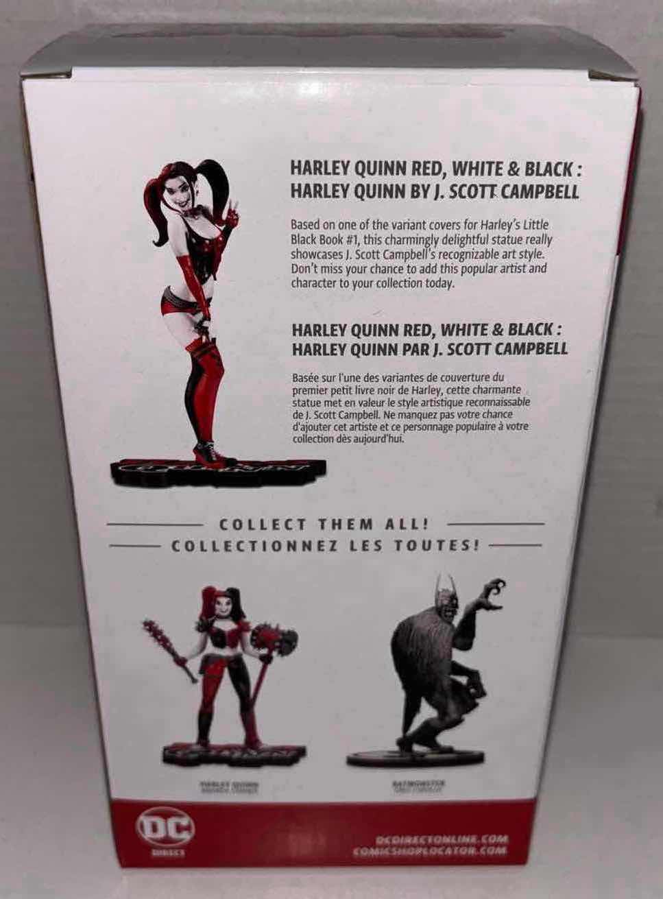 Photo 5 of BRAND NEW MCFARLANE TOYS DC DIRECT HARLEY QUINN RED, WHITE & BLACK 7.5” RESIN STATUE BY J. SCOTT CAMPBELL 