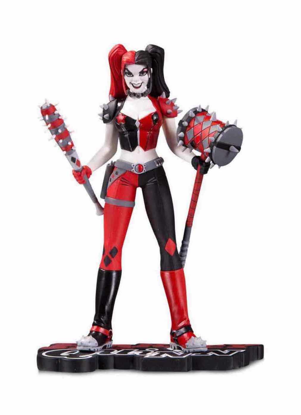 Photo 1 of BRAND NEW MCFARLANE TOYS DC DIRECT HARLEY QUINN RED, WHITE & BLACK 7” RESIN STATUE BY AMANDA CONNER, NUMBERED LIMITED EDITION 
