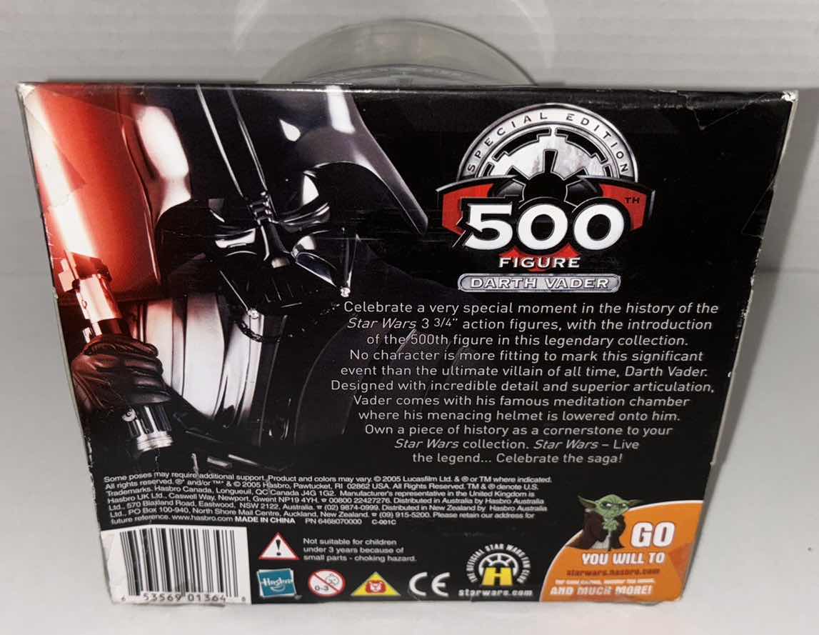 Photo 6 of NEW HASBRO STAR WARS SPECIAL EDITION 500TH FIGURE, “DARTH VADER” 