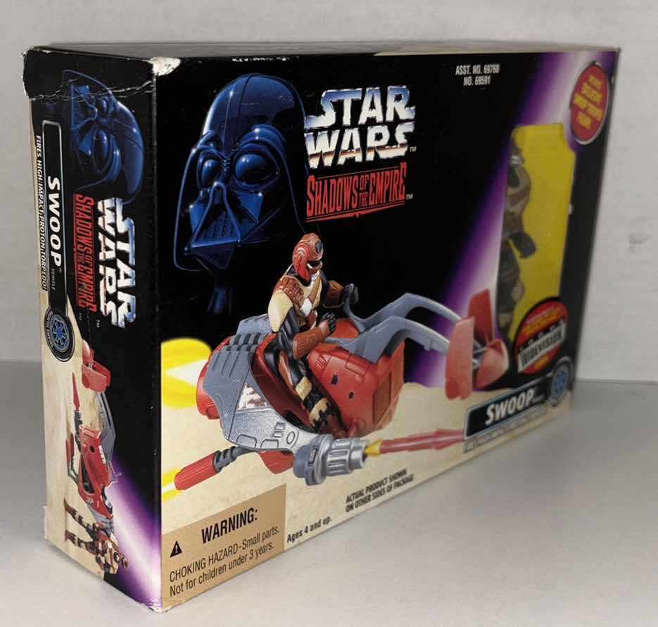 Photo 3 of NEW KENNER STAR WARS SHADOWS OF THE EMPIRE SWOOP VEHICLE & TROOPER ACTION FIGURE, 1996 