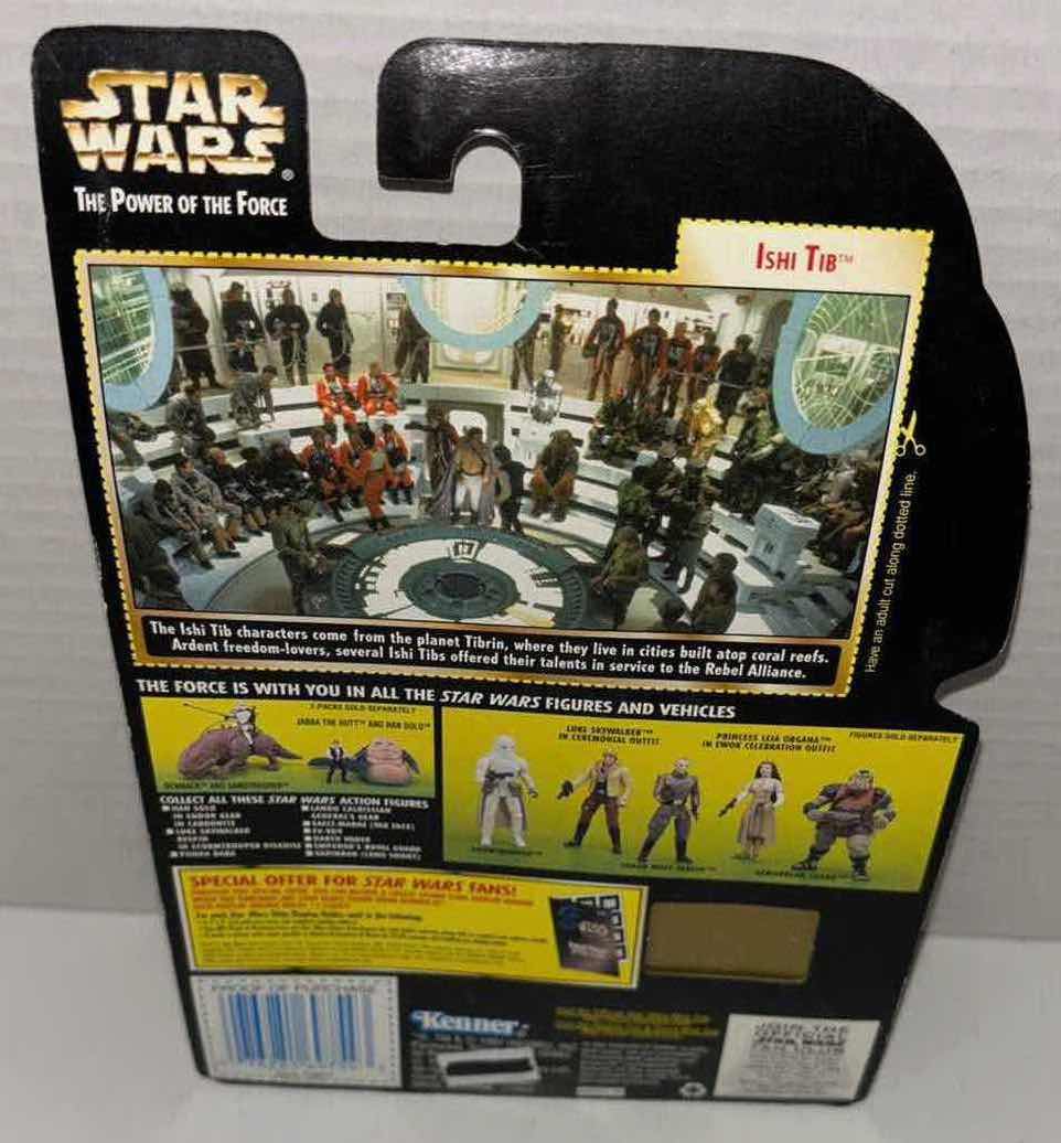 Photo 3 of NEW KENNER STAR WARS THE POWER OF THE FORCE ACTION FIGURE, ISHI TIB W BLASTER RIFLE & FREEZE FRAME ACTION SLIDE