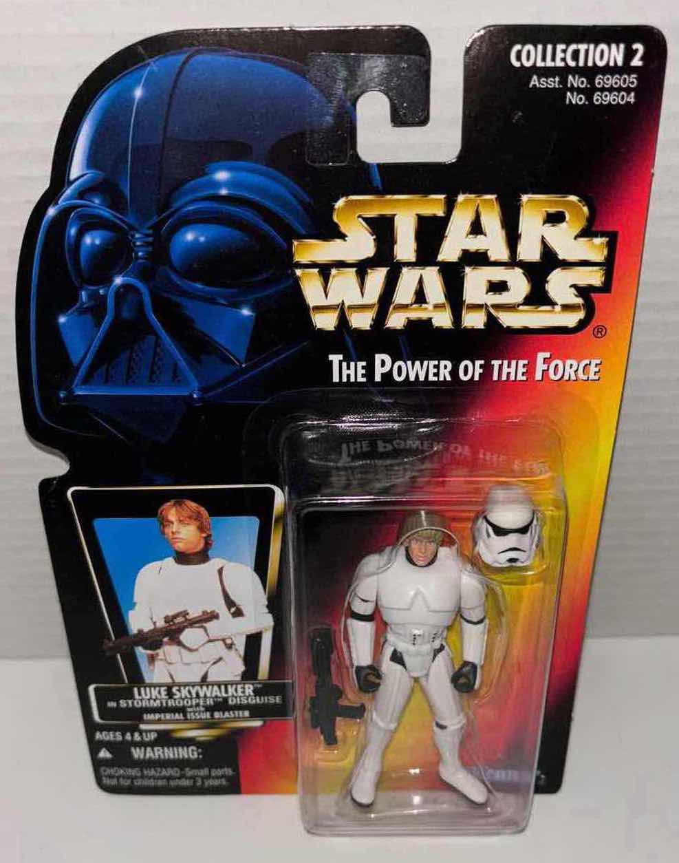 Photo 1 of NEW KENNER STAR WARS THE POWER OF THE FORCE ACTION FIGURE, LUKE SKYWALKER IN STORMTROOPER DISGUISE W IMPERIAL ISSUE BLASTER