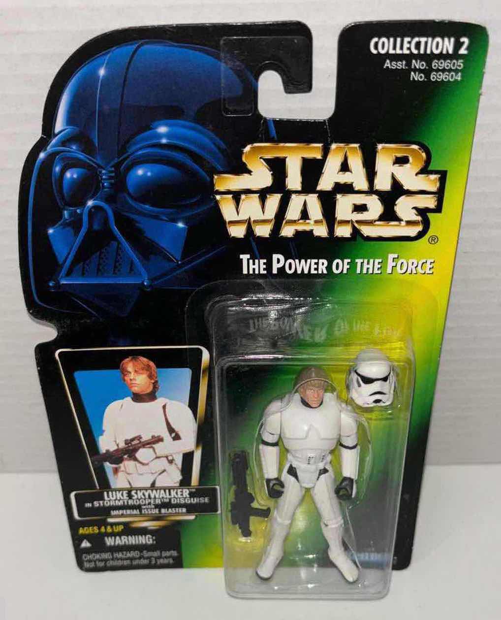 Photo 1 of NEW KENNER STAR WARS THE POWER OF THE FORCE ACTION FIGURE, LUKE SKYWALKER IN STORMTROOPER DISGUISE W IMPERIAL ISSUE BLASTER