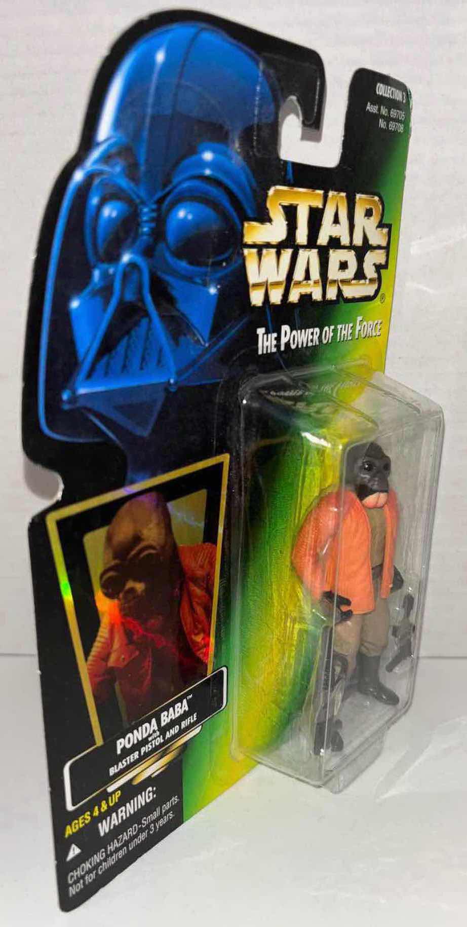 Photo 2 of NEW KENNER STAR WARS THE POWER OF THE FORCE ACTION FIGURE, PONDA BABA W BLASTER PISTOL AND RIFLE