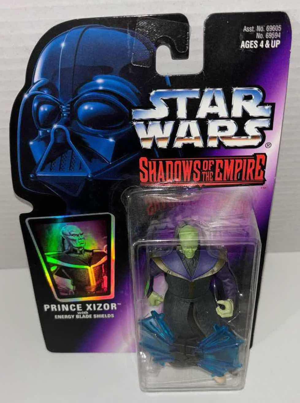 Photo 1 of NEW KENNER STAR WARS SHADOWS OF THE EMPIRE ACTION FIGURE, PRINCE XIZOR W ENERGY BLADE SHIELDS