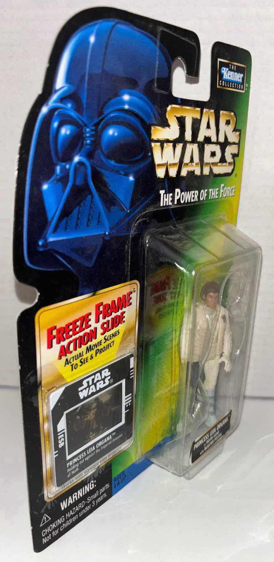 Photo 2 of NEW KENNER STAR WARS THE POWER OF THE FORCE ACTION FIGURE, PRINCESS LEIA ORGANA IN HOTH GEAR W BLASTER PISTOL & FREEZE FRAME ACTION SLIDE