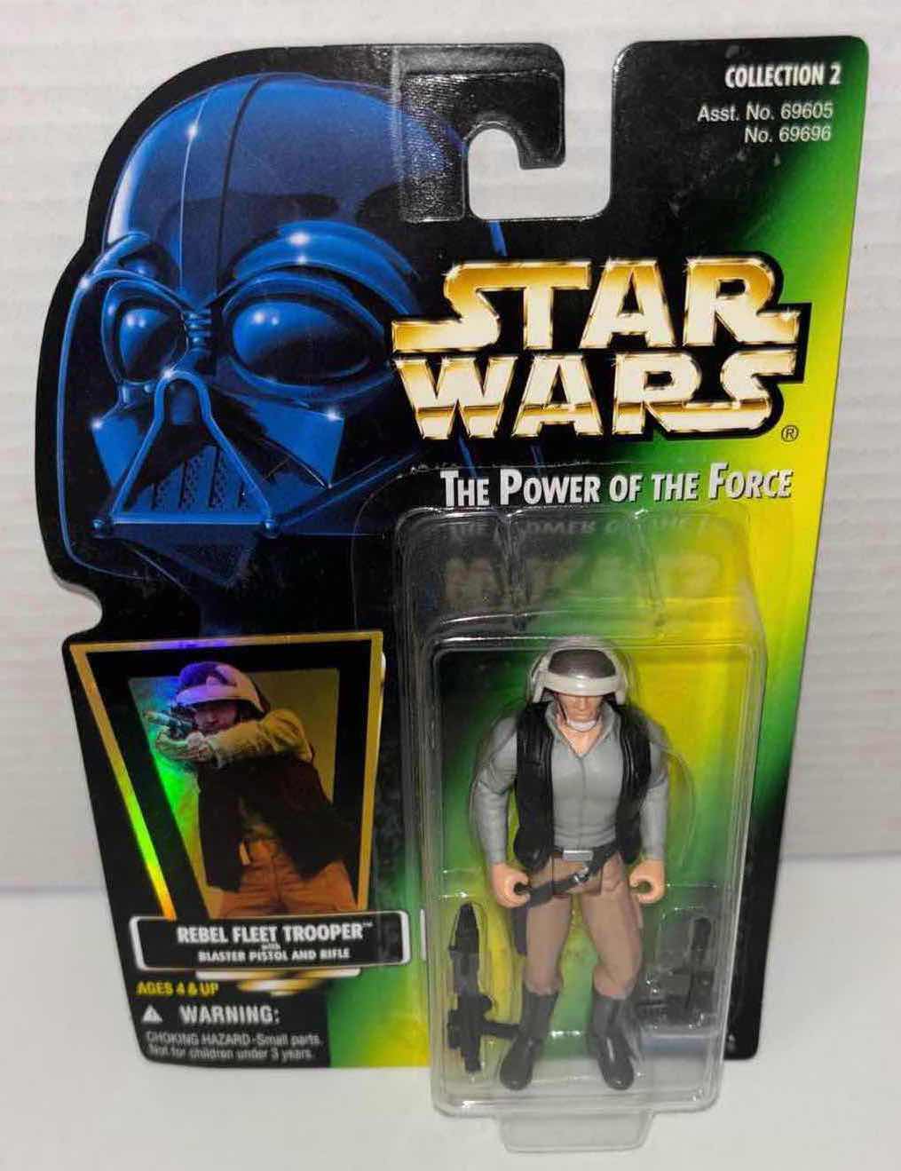 Photo 1 of NEW KENNER STAR WARS POWER OF THE FORCE ACTION FIGURE, REBEL FLEET TROOPER W BLASTER PISTOL & RIFLE