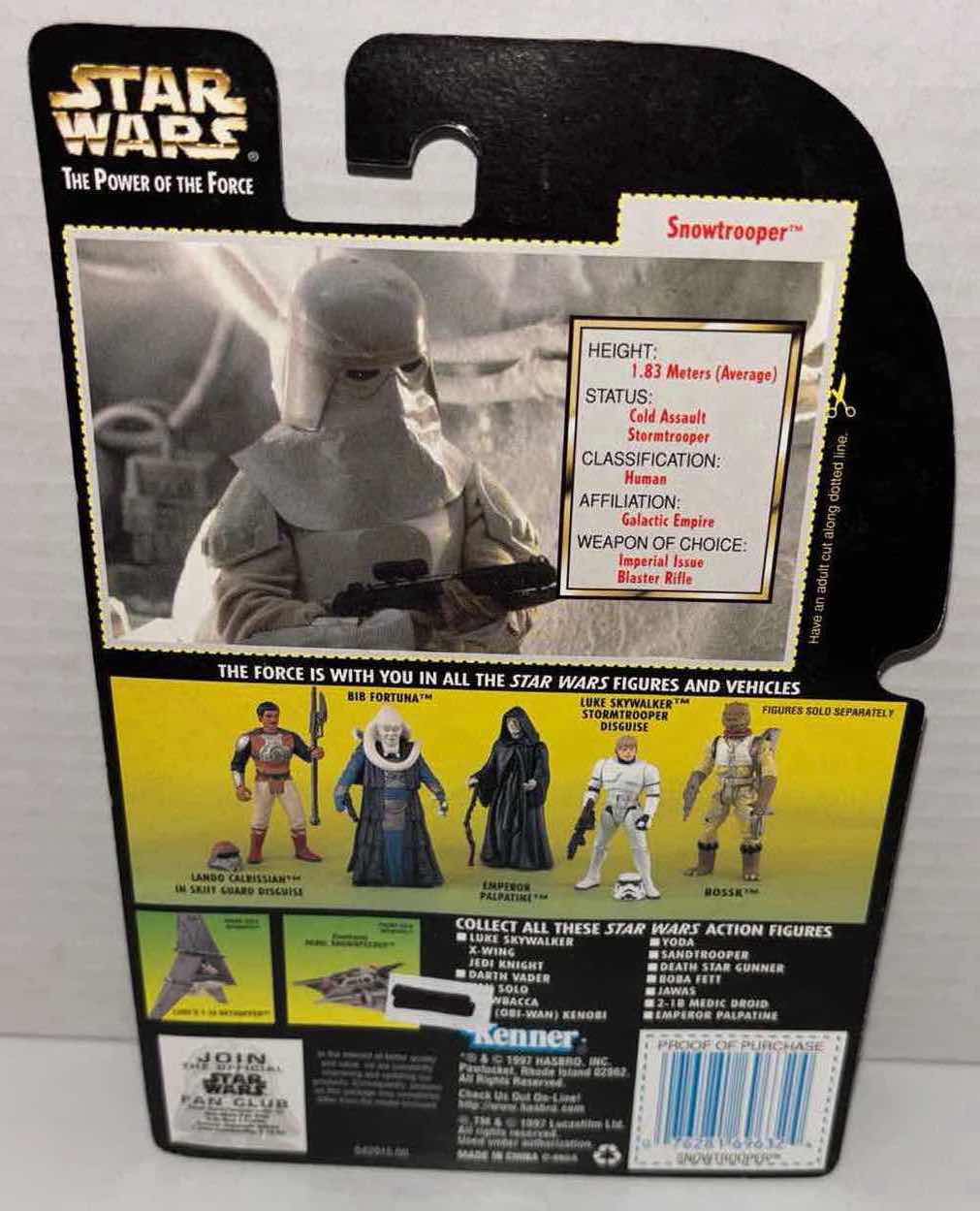 Photo 3 of NEW KENNER STAR WARS POWER OF THE FORCE ACTION FIGURE, SNOWTROOPER W IMPERIAL ISSUE BLASTER RIFLE