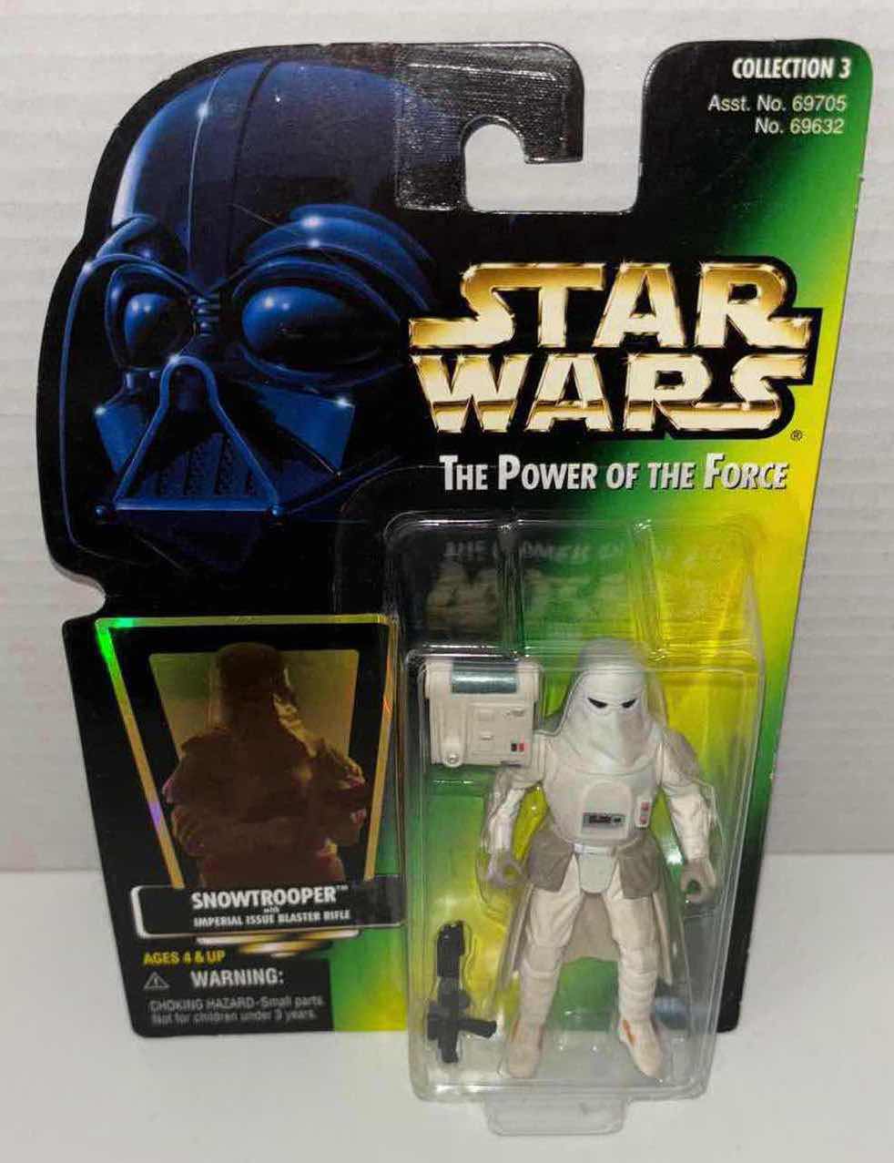 Photo 1 of NEW KENNER STAR WARS POWER OF THE FORCE ACTION FIGURE, SNOWTROOPER W IMPERIAL ISSUE BLASTER RIFLE