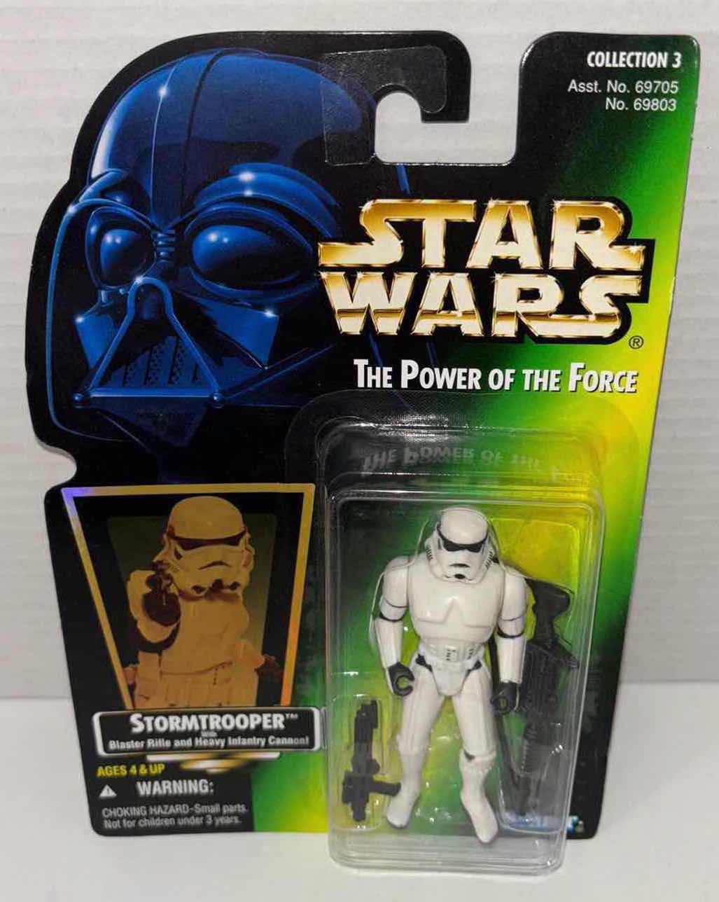 Photo 1 of NEW KENNER STAR WARS POWER OF THE FORCE ACTION FIGURE, STORMTROOPER W BLASTER RIFLE & HEAVY INFANTRY CANNON