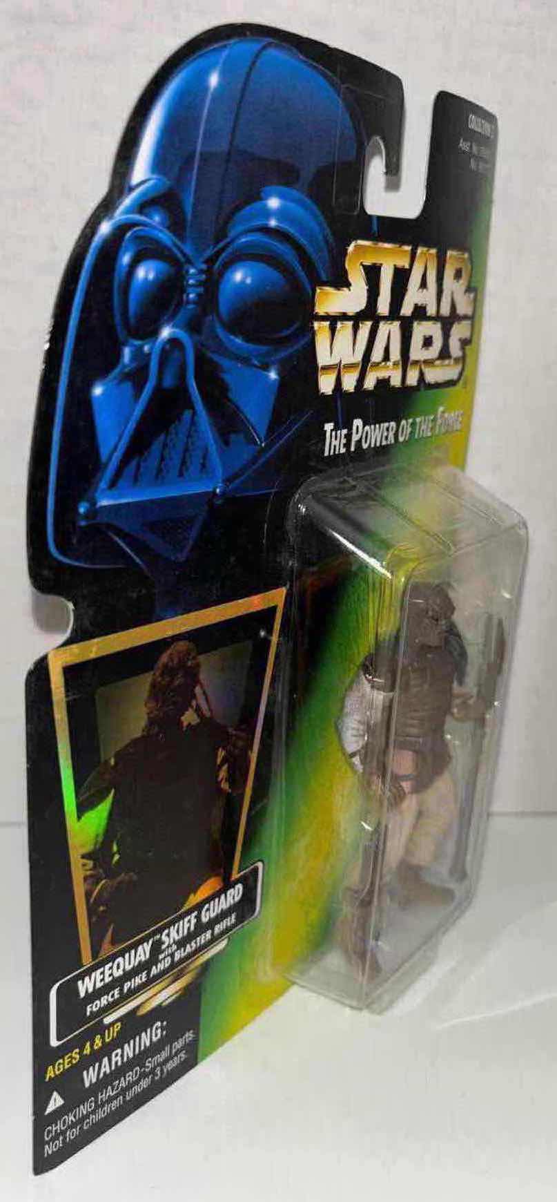 Photo 2 of NEW KENNER STAR WARS POWER OF THE FORCE ACTION FIGURE, WEEQUAY SKIFF GUARD W FORCE PIKE & BLASTER RIFLE