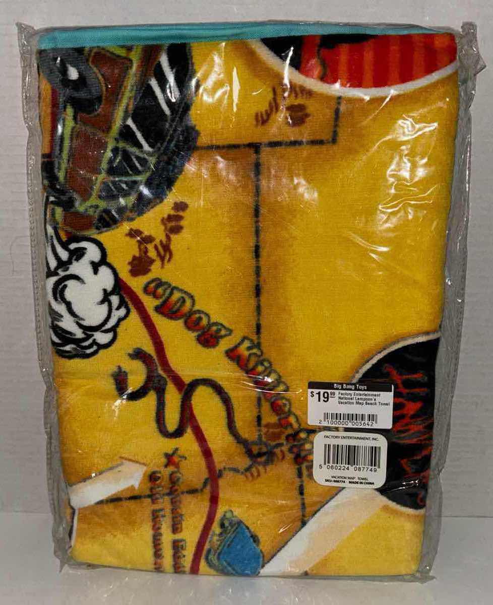 Photo 2 of BRAND NEW FACTORY ENTERTAINMENT NATIONAL LAMPOONS “VACATION MAP” 30” x 60” TOWEL