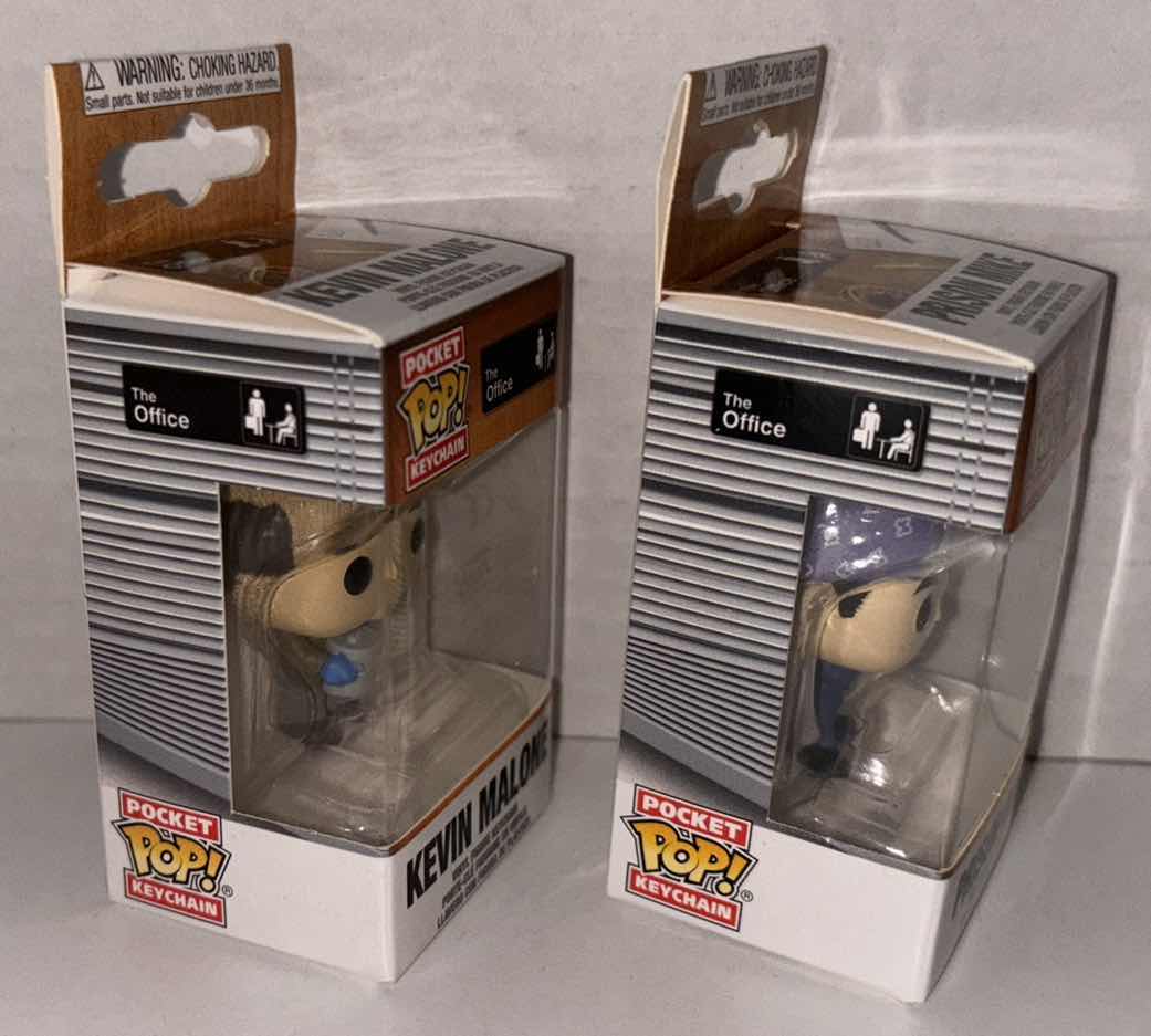 Photo 3 of NEW FUNKO POP! POCKET KEYCHAIN 2-PACK, THE OFFICE “KEVIN MALONE” & “PRISON MIKE” $37.00