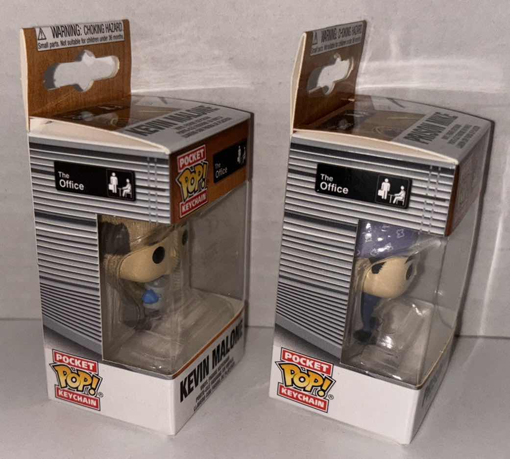 Photo 3 of NEW FUNKO POP! POCKET KEYCHAIN 2-PACK, THE OFFICE “KEVIN MALONE” & “PRISON MIKE” 