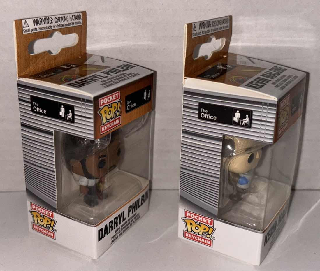 Photo 3 of NEW FUNKO POP! POCKET KEYCHAIN 2-PACK, THE OFFICE “ DARRYL PHILBIN” & “KEVIN MALONE” 