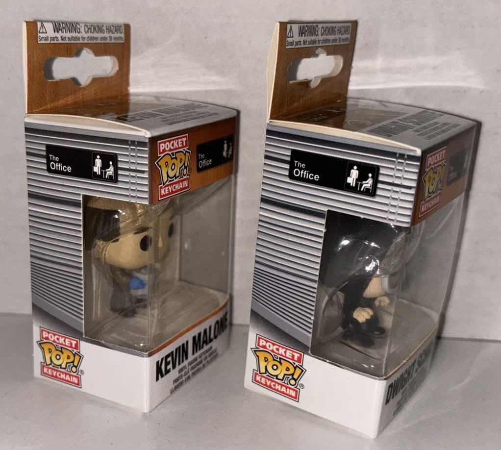 Photo 3 of NEW FUNKO POP! POCKET KEYCHAIN 2-PACK, THE OFFICE “KEVIN MALONE” & “DWIGHT SCHRUTE” 