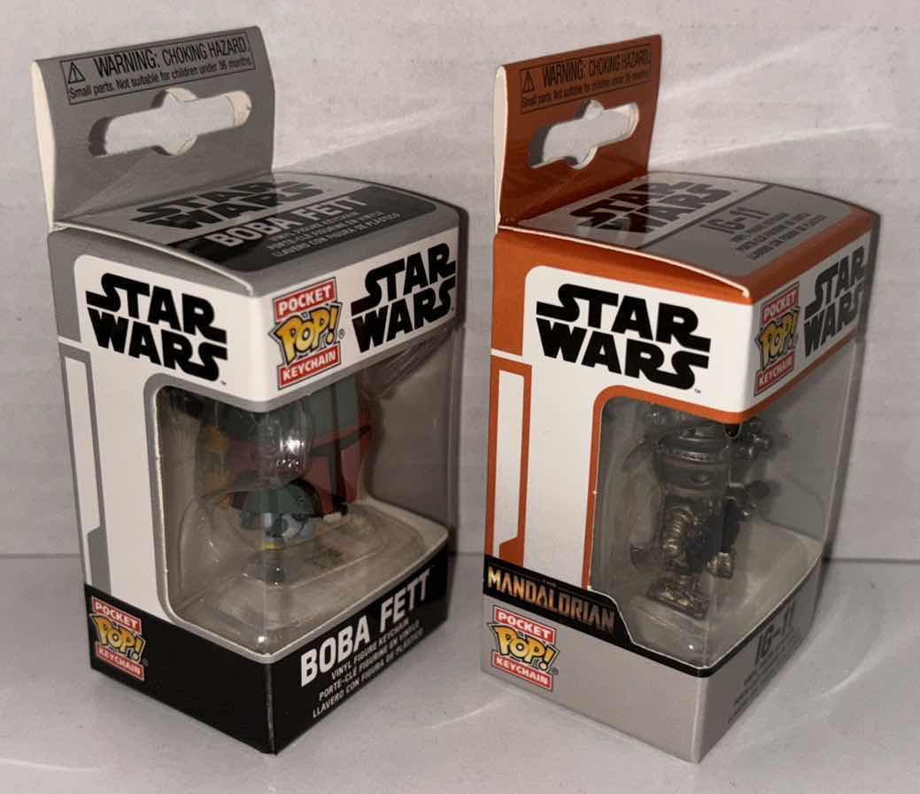 Photo 3 of NEW FUNKO POP! POCKET KEYCHAIN 2-PACK, STAR WARS “BOBA FETT” & “IG-11”