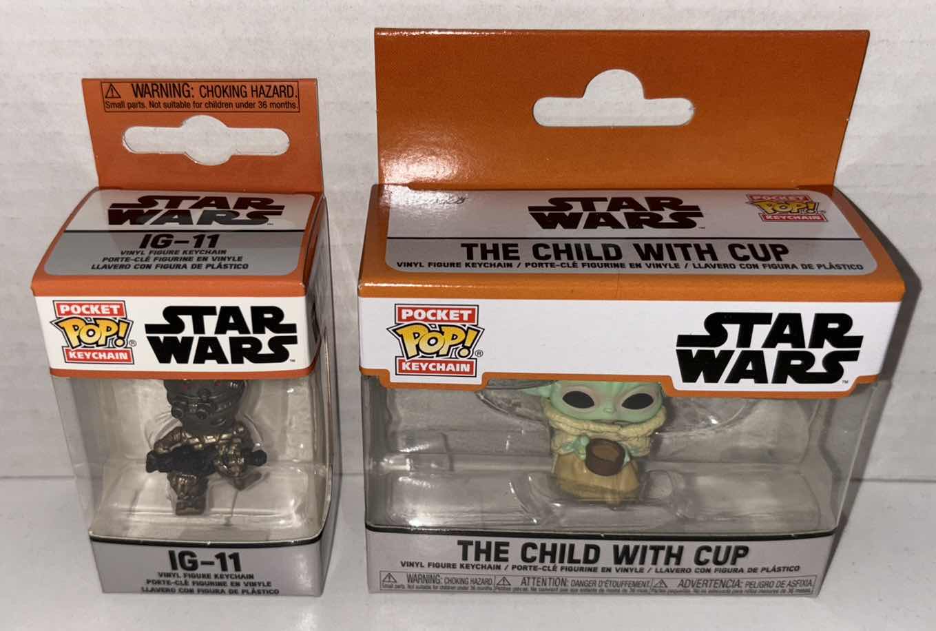 Photo 2 of NEW FUNKO POP! POCKET KEYCHAIN 2-PACK, STAR WARS “IG-11” & “THE CHILD WITH CUP” 