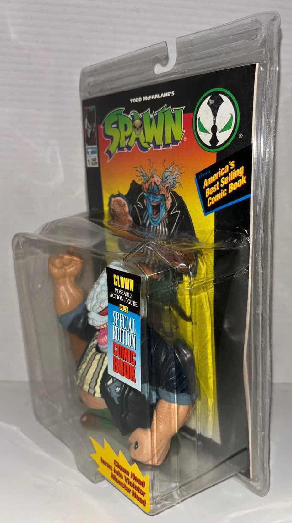 Photo 3 of NEW TODD TOYS SPAWN “CLOWN” POSEABLE ACTION FIGURE PLUS SPECIAL EDITION COMIC BOOK 