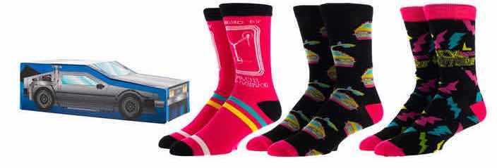 Photo 1 of NEW BIOWORLD BACK TO THE FUTURE 3-PACK CREW SOCKS FOR MEN, SIZE 8-12 