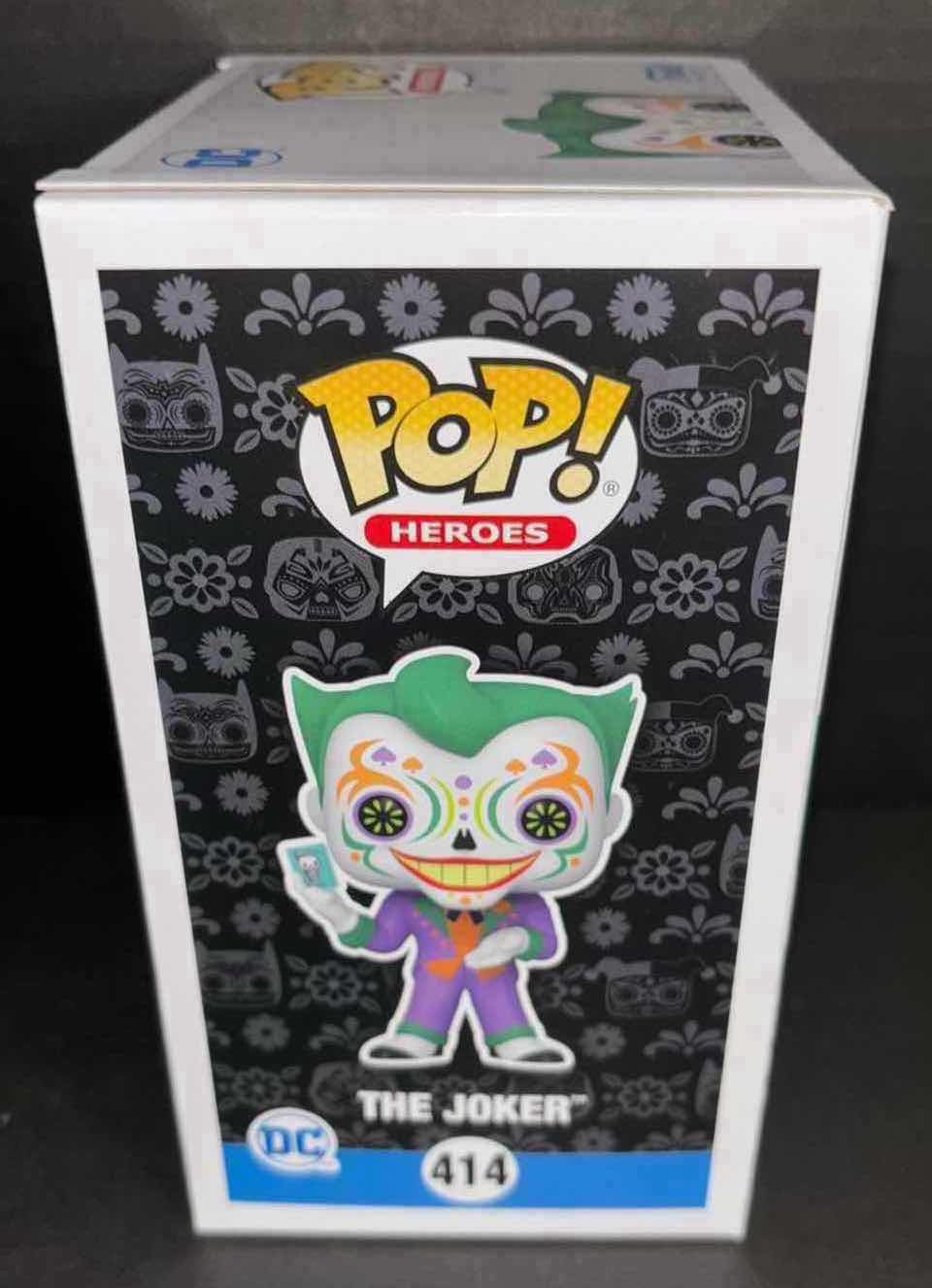 Photo 3 of NEW FUNKO POP! HEROES DC DIA DE LOS SUPER HEROES, #414 THE JOKER