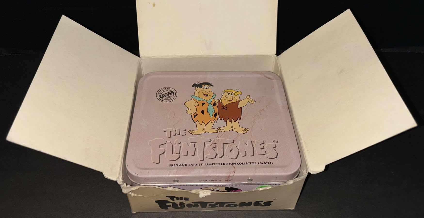 Photo 10 of VINTAGE THE FLINTSTONES 1993 HANNA-BARBERA PRODUCTIONS “FRED & BARNEY” LIMITED EDITION FOSSIL WATCH (PROTECTIVE FILM ON WATCH)