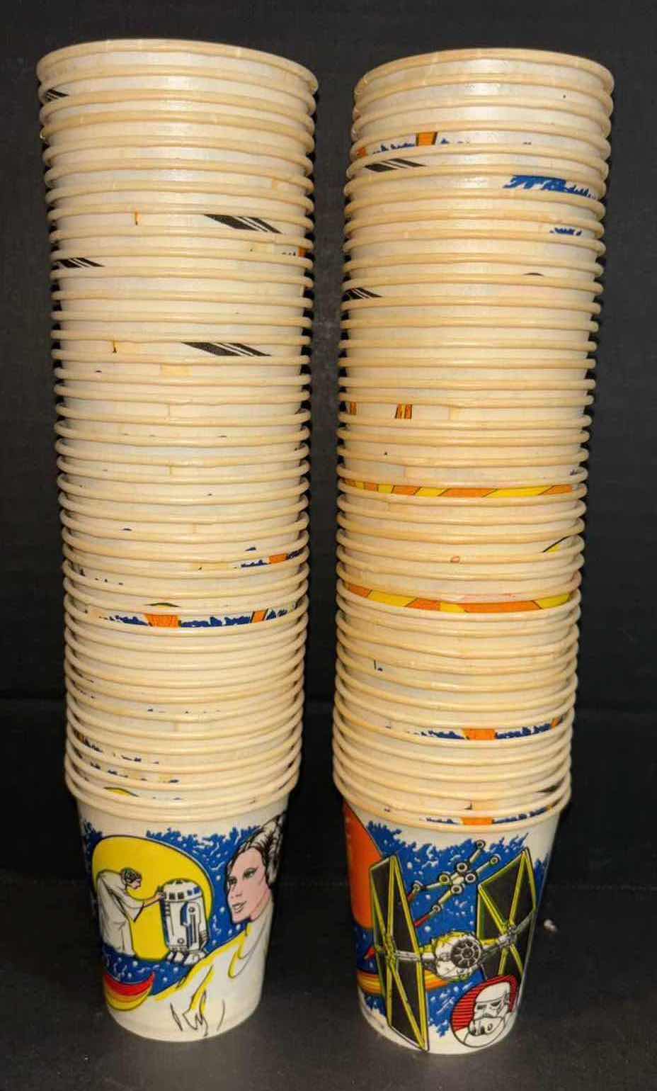 Photo 3 of VINTAGE OPEN BOX 1980 STAR WARS DIXIE FUN CUP ASSORTMENT (80 CUPS)