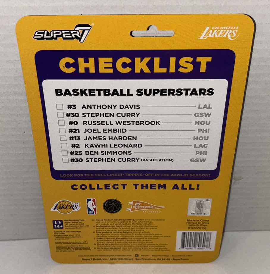 Photo 3 of NEW SUPER7 SUPERSPORTS NBA BASKETBALL SUPERSTARS REACTION FIGURE #3 LOS ANGELES LAKERS “ANTHONY DAVIS”