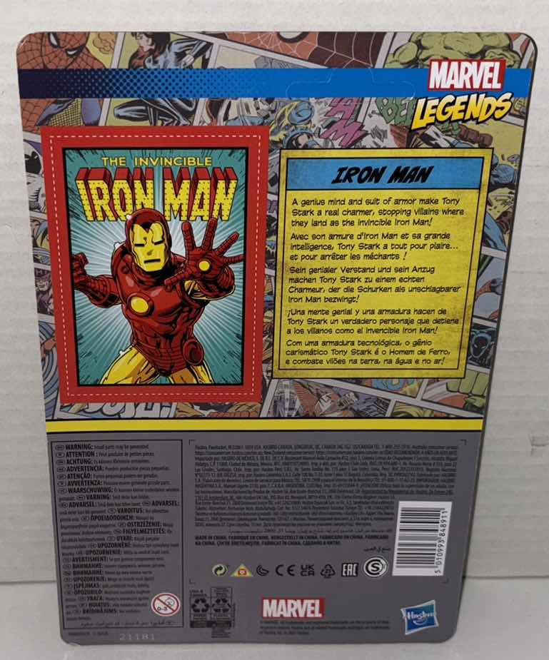 Photo 3 of NEW HASBRO KENNER MARVEL LEGENDS RETRO 3.75” ACTION FIGURE, “THE INVINCIBLE IRON MAN”