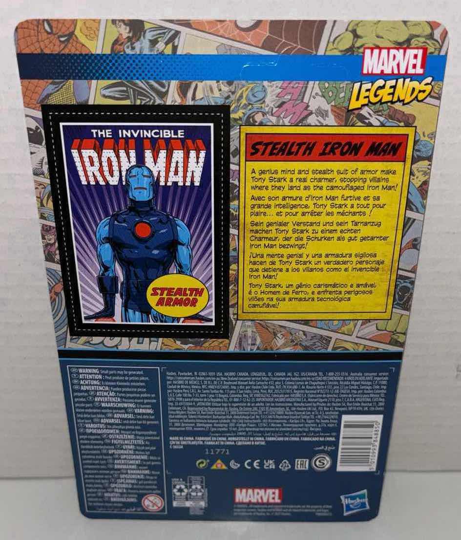 Photo 3 of NEW HASBRO KENNER MARVEL LEGENDS RETRO 3.75” ACTION FIGURE, “THE INVINCIBLE IRON MAN (STEALTH ARMOR)”